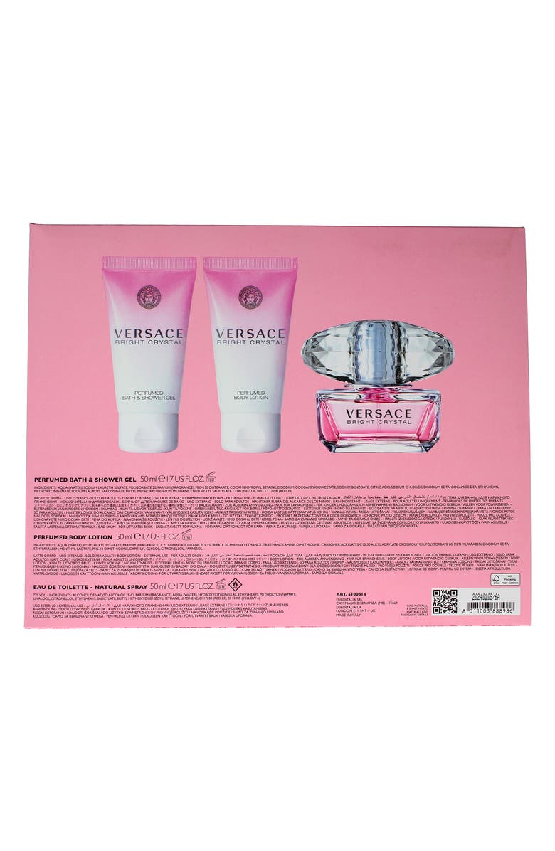 Versace Bright Crystal Eau de Toilette Set, Alternate, color, 