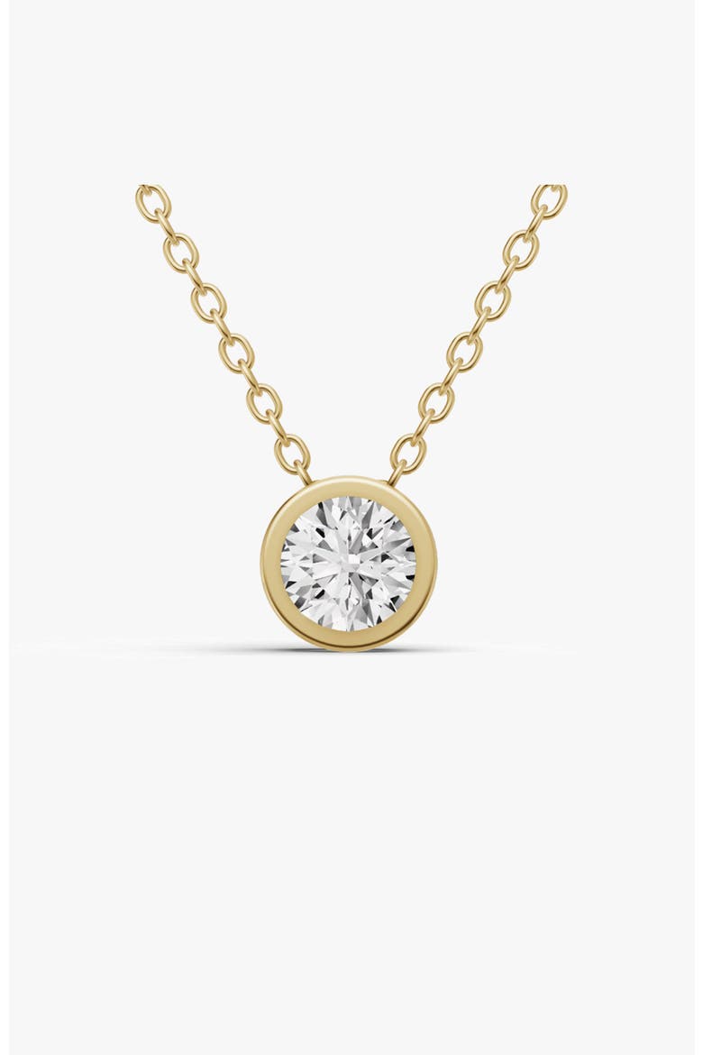 14K Gold 1.5 ct Round Bezel Pass-Thru Pendant, Main, color, Yellow Gold