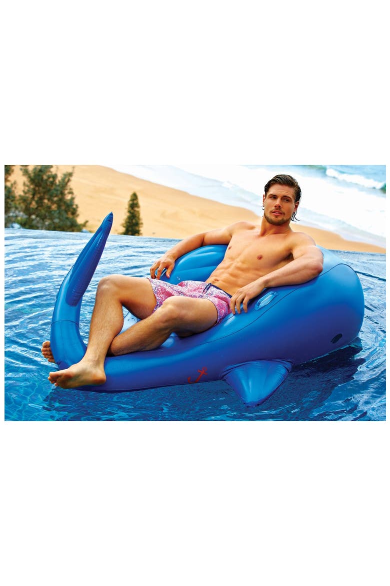 'Really Big Moby Dick' Inflatable Whale Pool Floatie, Alternate, color, BLUE