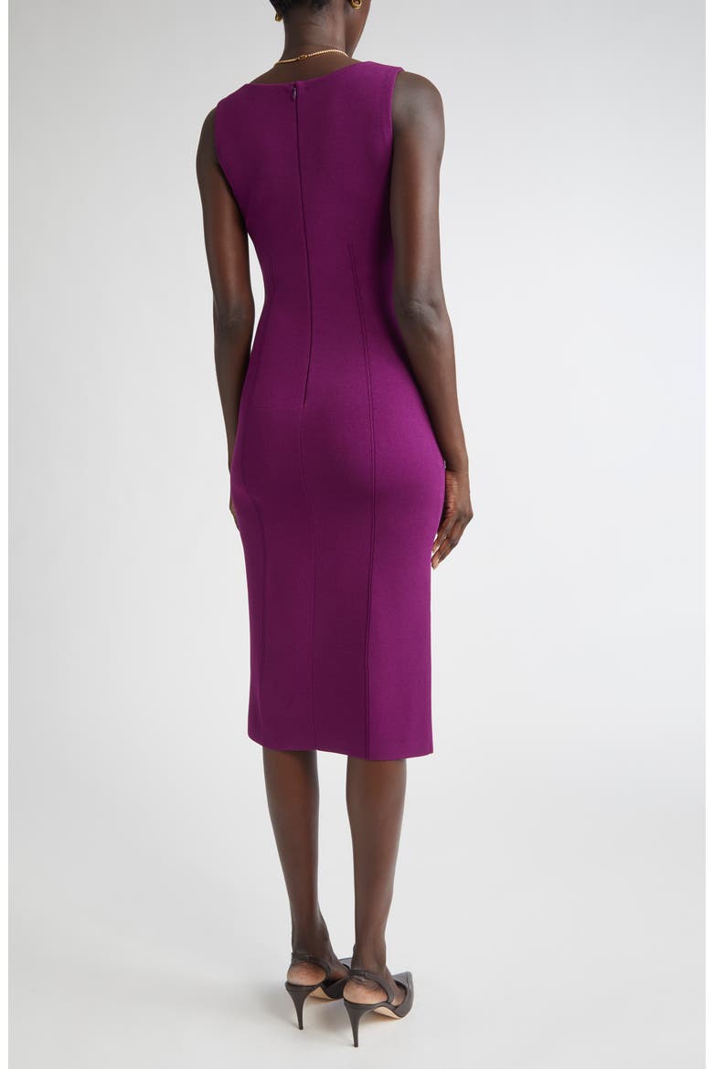 Sleeveless Milano Knit Sheath Dress, Alternate, color, BOYSENBERRY