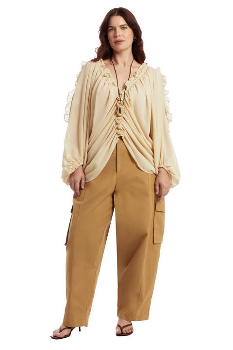 Barrel Leg Cargo Pant (Plus)