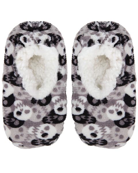 Kids'' Bones and Skulls Non-Skid Slippers