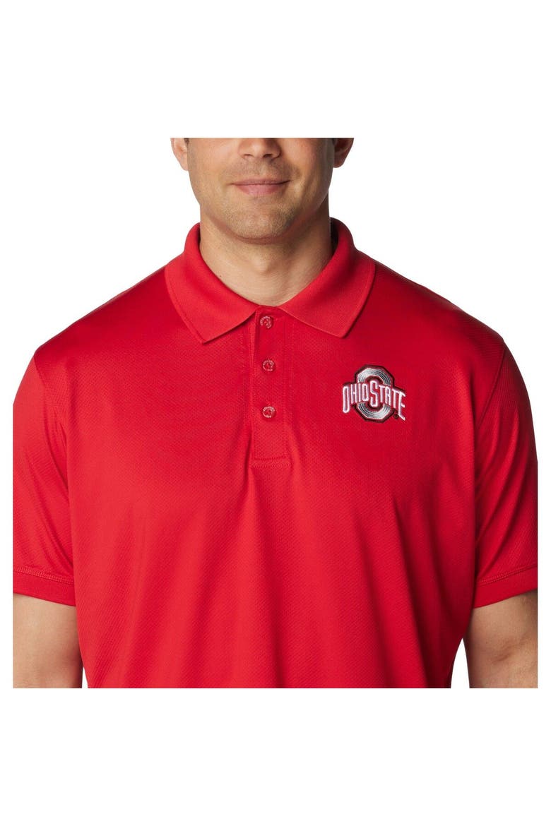 Men's Columbia Scarlet Ohio State Buckeyes PFG Tamiami Omni-Shade Polo, Alternate, color, Scarlet