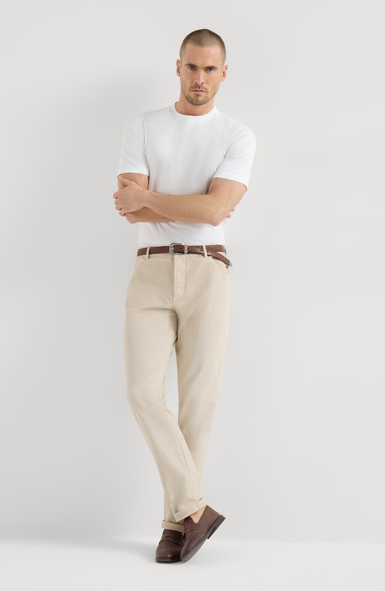 Brunello Cucinelli Slim fit trousers, Alternate, color, Buff