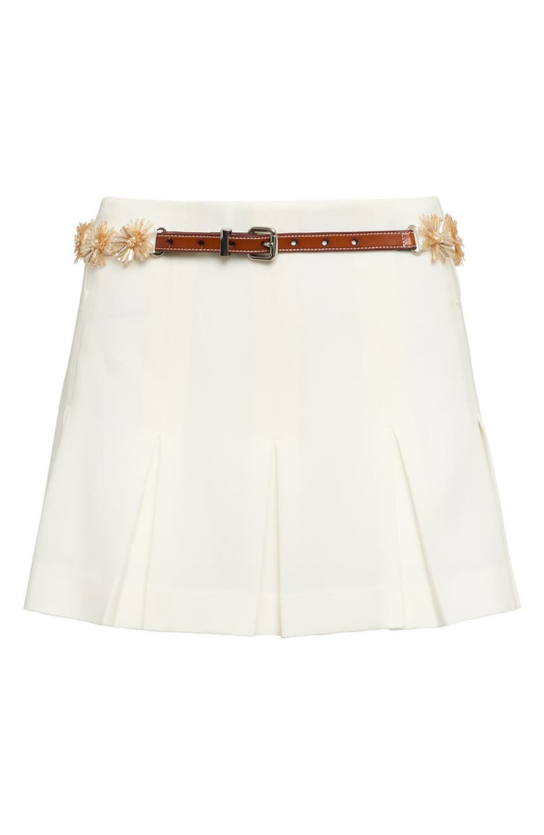 Cinq à Sept Aanya Belted Miniskirt, Alternate, color, Ivory/ Champagne