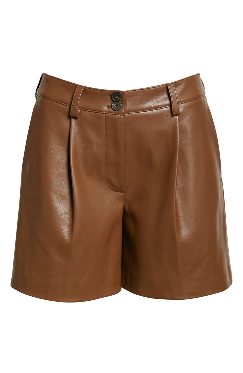 Rebecca Taylor Faux Leather Shorts, Alternate, color, 