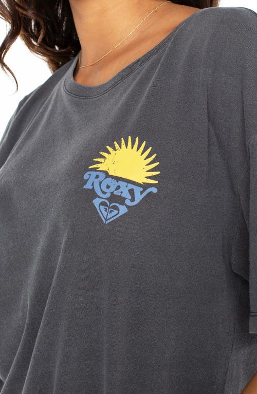 Roxy Swell Seeker Oversize Graphic T-shirt In Gray