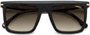 Carrera Eyewear 56mm Gradient Rectangular Flat Top Sunglasses