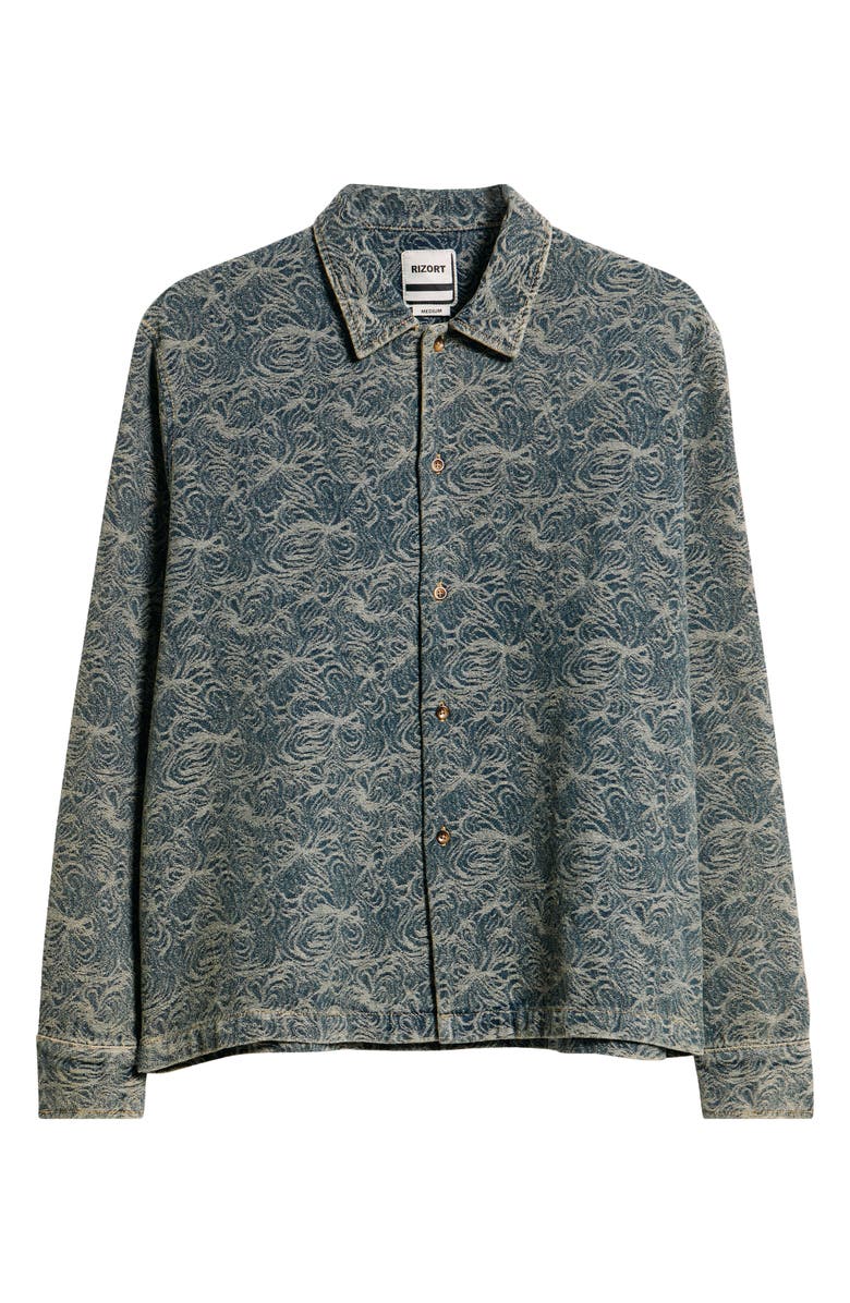 RIZORT Maze Denim Button-Up Shirt Jacket, Alternate, color, Indigo