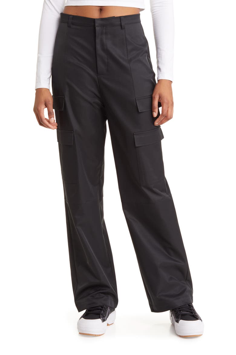 Double Pocket Cargo Pants, Main, color, BLACK JET