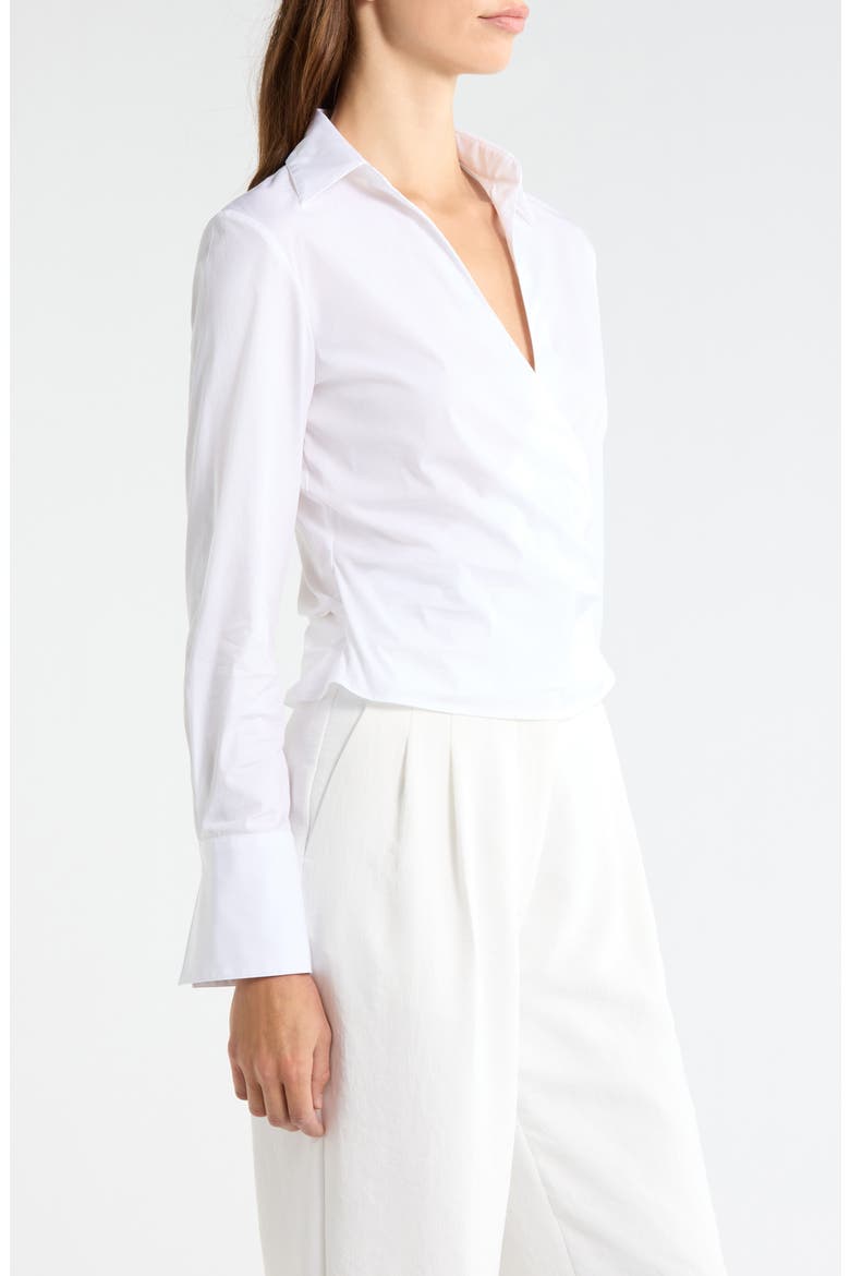 All Wrapped Up Cotton Blend Shirt, Alternate, color, WHITE