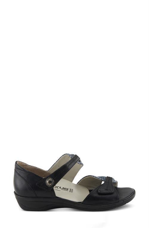 Flexus By Spring Step Gracelyn Wedge Sandal In Black Multi
