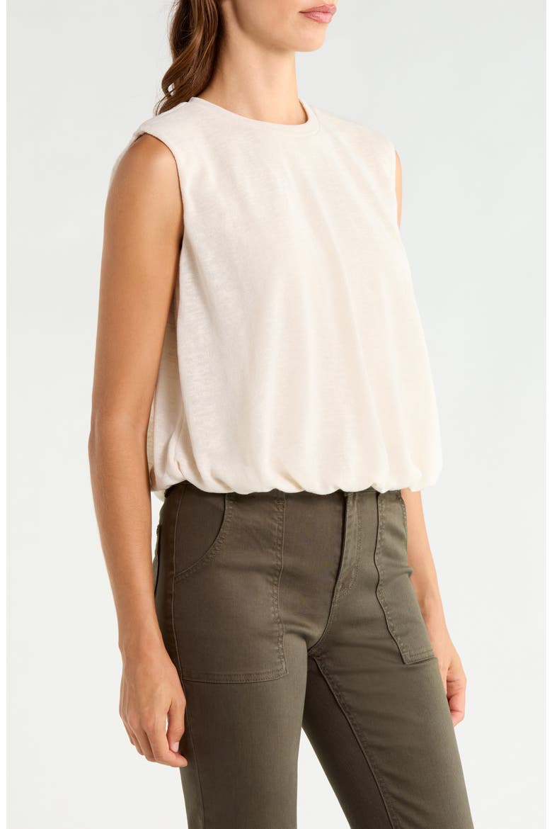 Quinn Bubble Sleeveless Top, Alternate, color, BONE