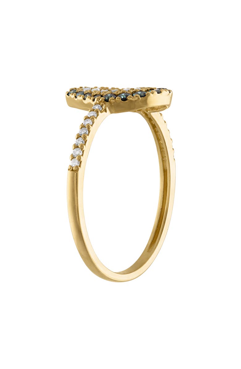 FZN 10K Gold Diamond Horseshoe Ring, Alternate, color, Yellow Gold