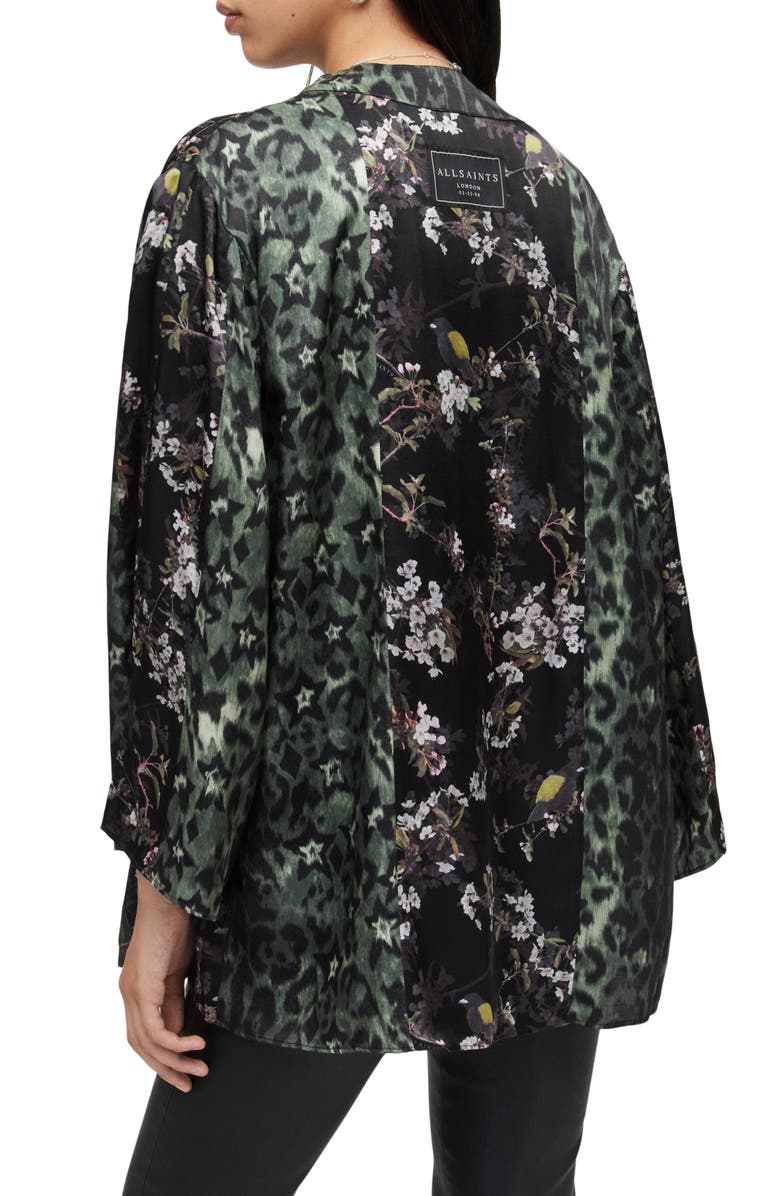 AllSaints Casi Viola Silk Blend Jacket, Alternate, color, 