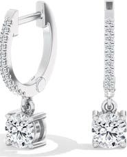 Everlee Round Droplet Hoop Lab Diamond in 14K Gold