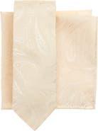 BOSS Ivory Paisley Jacquard Tie & Pocket Square Set