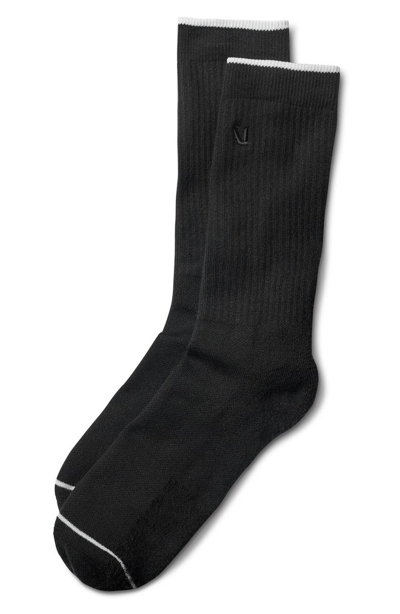 Vuori V1 Crew Socks, Main, color, Black