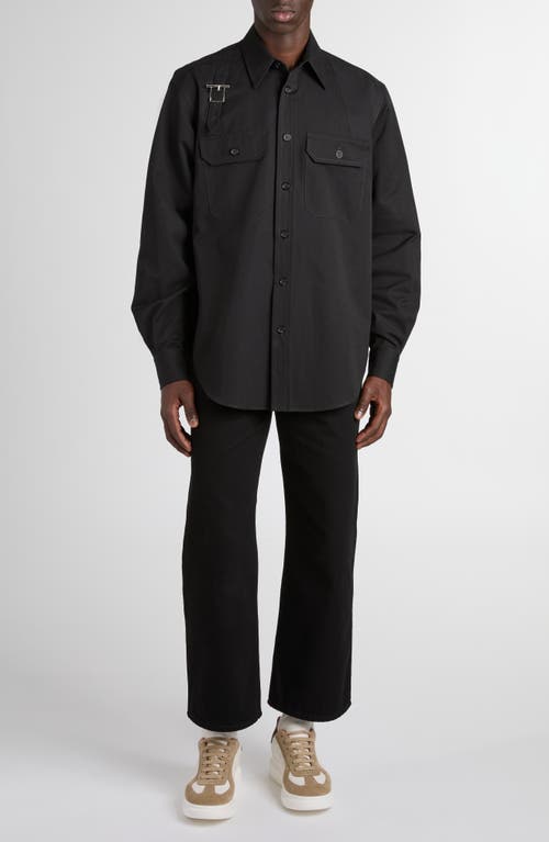 Alexander Mcqueen Mcqueen T-bar Harness Utility Button-up Shirt In Black