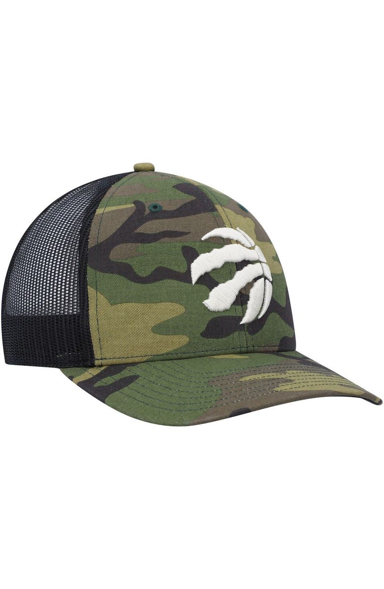 '47 Men's '47 Camo/Black Toronto Raptors Trucker Snapback Hat, Alternate, color,