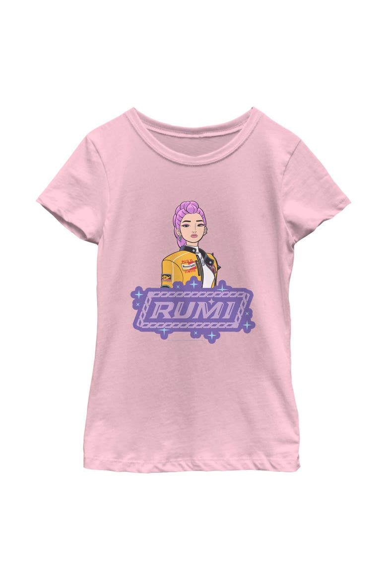 Girls' Mira Rockstar Pose Graphic Short Sleeve T-Shirt, Main, color, Pink: Rumi
