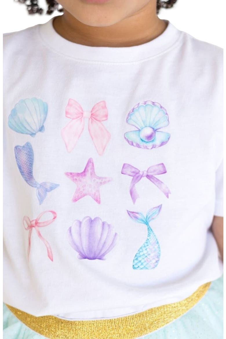 Mermaid Cutie Short Sleeve T-Shirt, Alternate, color, White