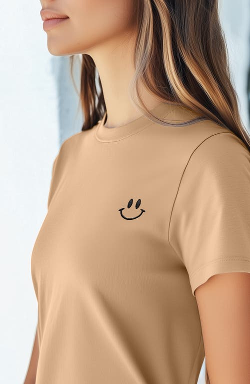 Dalix Smile Face Tee In Sand