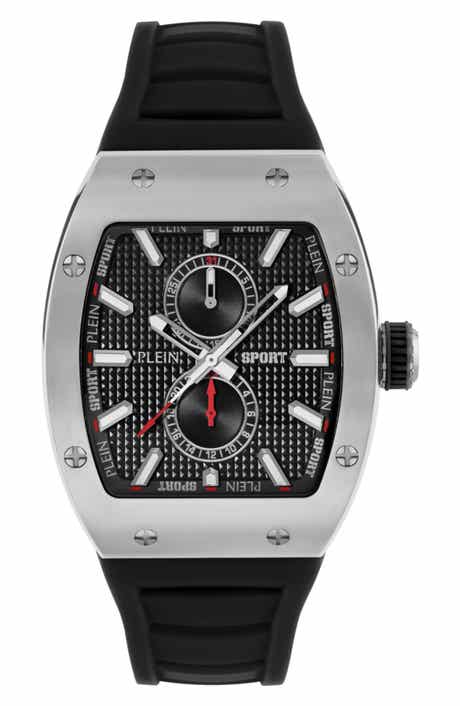 Stormbreaker Three Hand Quartz Silicone Strap Watch, 43mmx 52mm