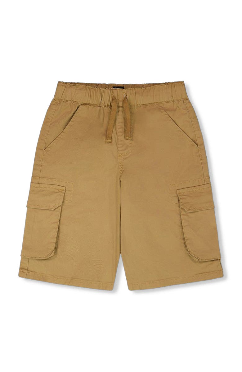 Deux par Deux Stretch Twill Bermuda with Cargo Pockets, Main, color, Beige