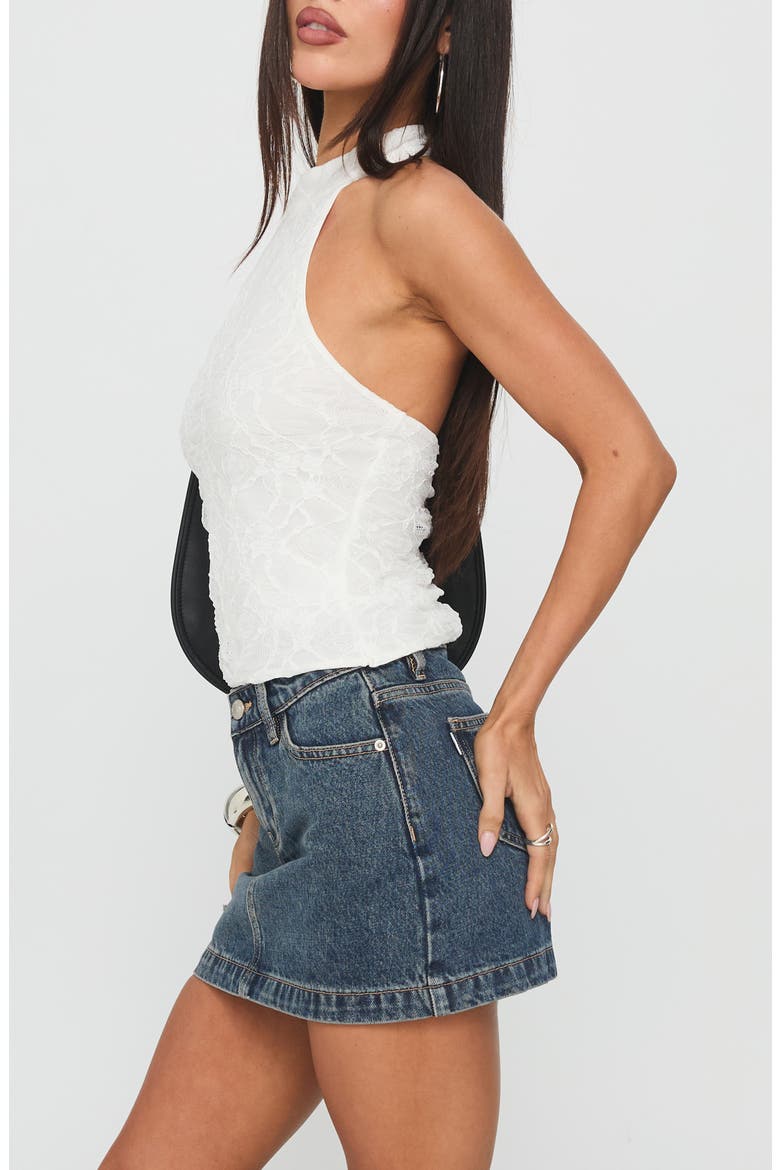 Hotter Than Fire Halter Lace Top, Alternate, color, WHITE