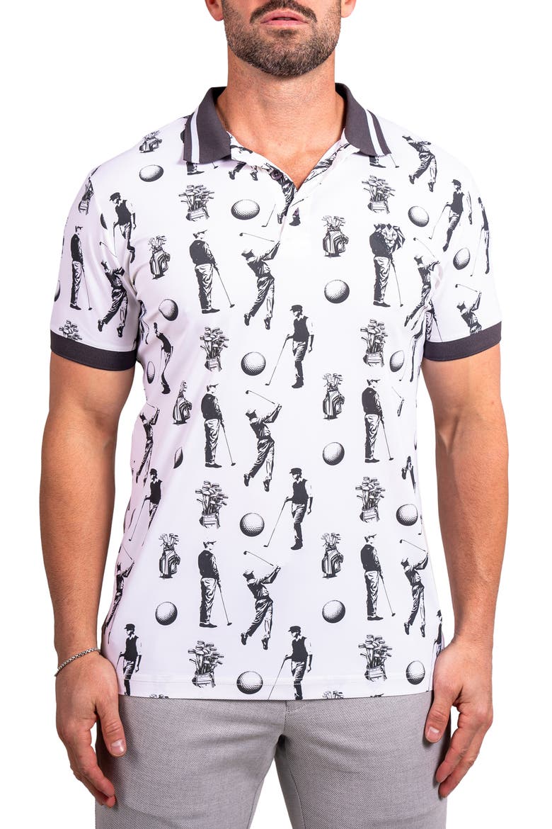 Ascension Stretch Nylon Polo, Main, color, WHITE