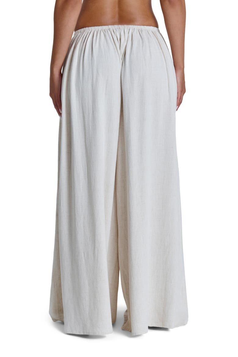 Cotton & Linen WIde Leg Pants, Alternate, color, CREAM