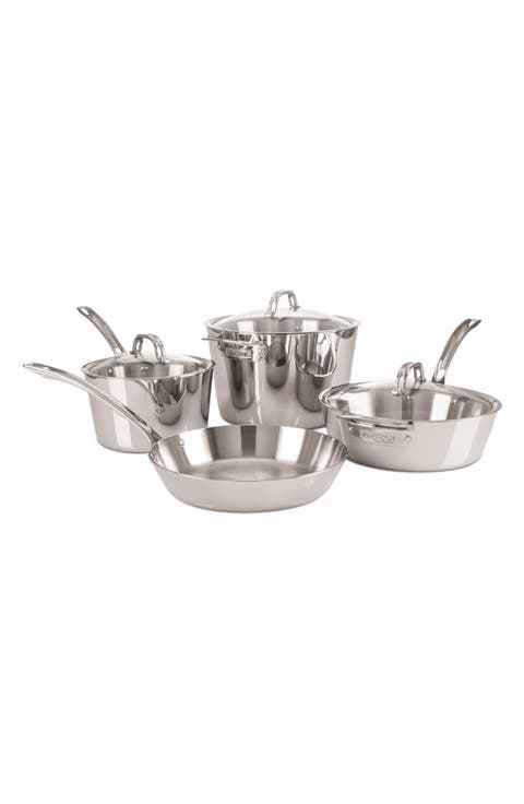 Contemporary 7-Piece 3-Ply Cookware Set