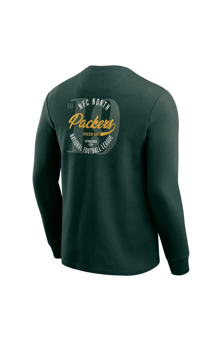 Darius Rucker Collection by Fanatics Men's Darius Rucker Collection by Fanatics Green Green Bay Packers Washed Waffle-Knit Long Sleeve T-Shirt, Alternate, color, 