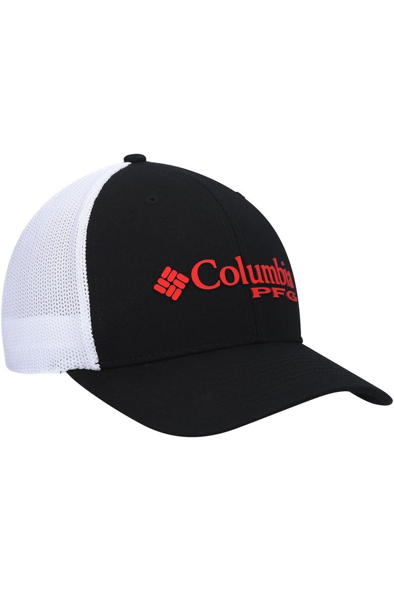 Men's Columbia Black Nebraska Huskers PFG Logo Snapback Hat, Alternate, color, Black