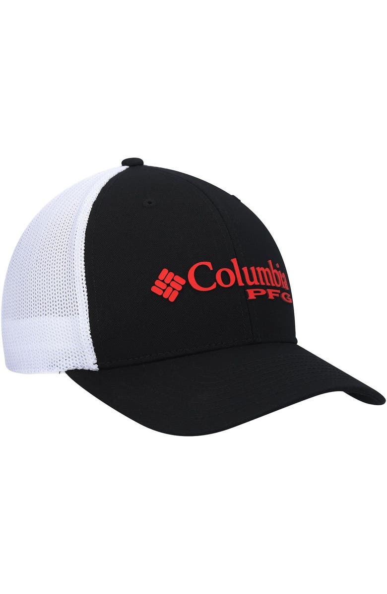 Columbia Men's Columbia Black Nebraska Huskers PFG Logo Snapback Hat, Alternate, color, Black