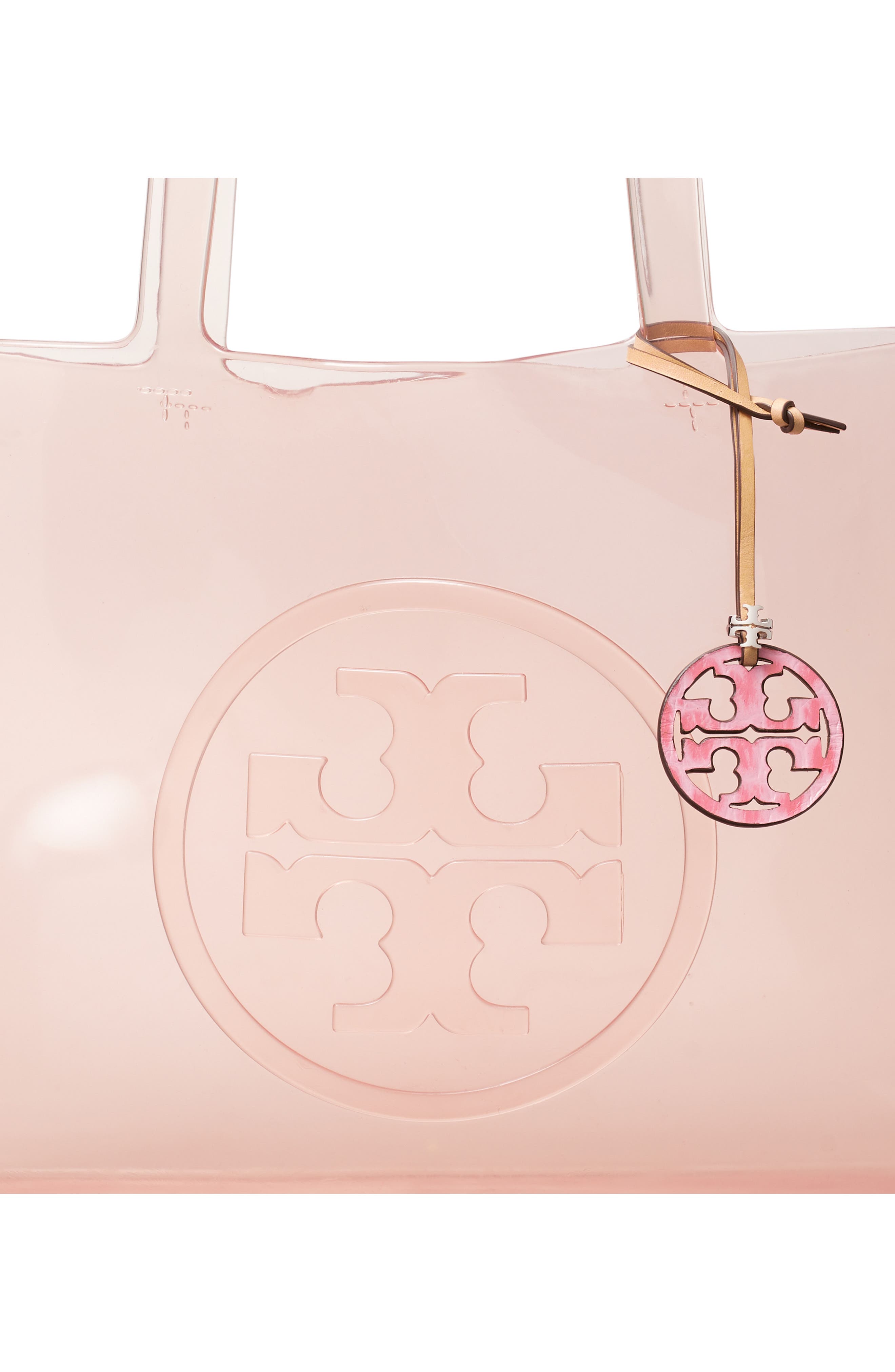 Miller Logo Leather Key Fob, Alternate, color, ROSE SUNSET