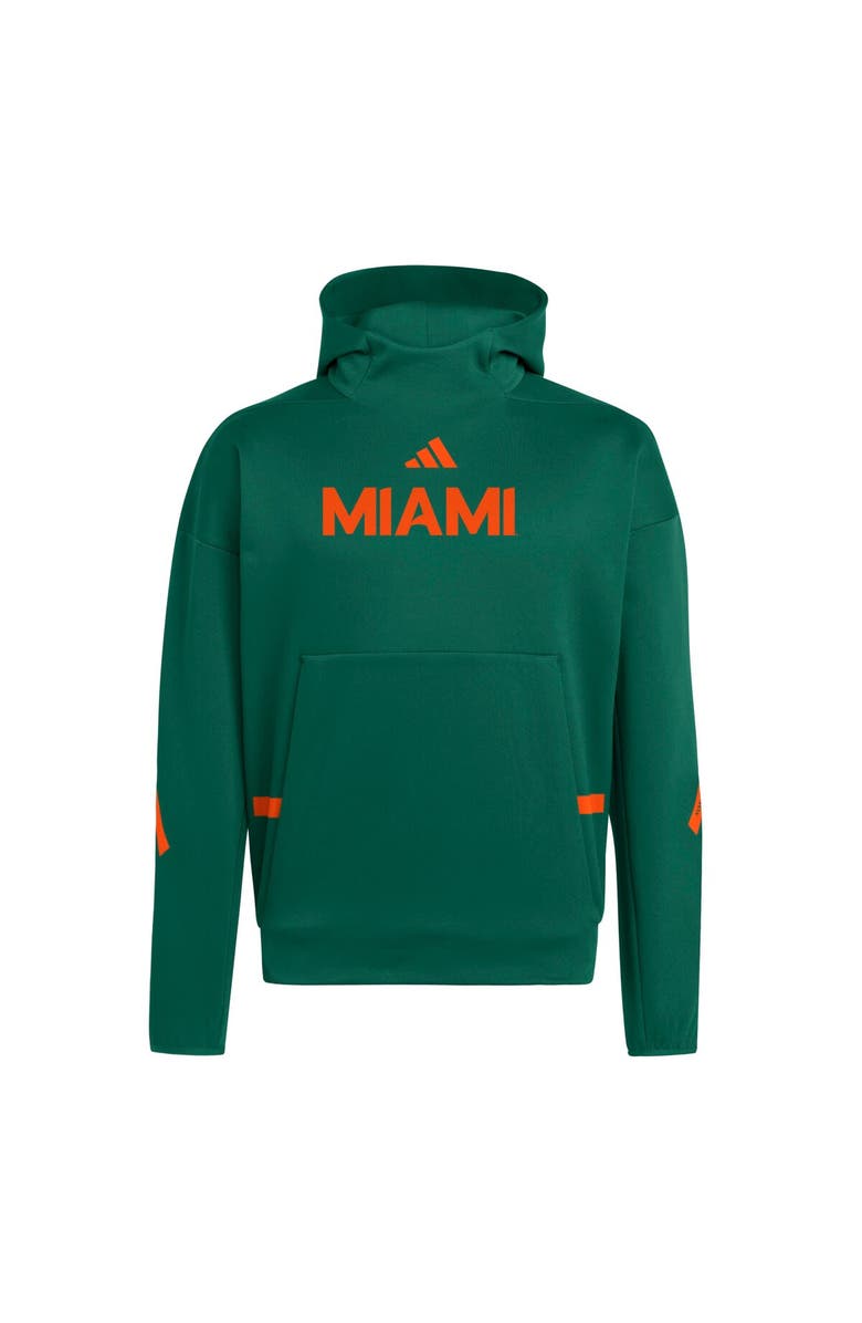 adidas Men's adidas Green Miami Hurricanes Z.N.E. Pullover Hoodie, Alternate, color, Green