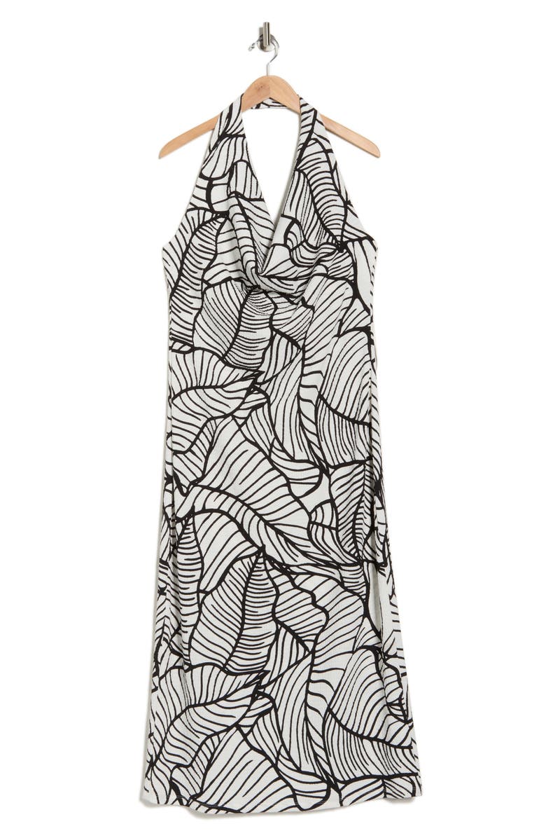 Renee C Halter Maxi Dress, Alternate, color, White/ Black