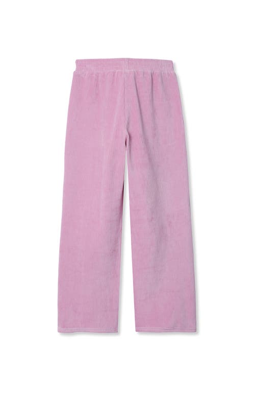 Lands' End Girls Corduroy Wide Leg Knit Pants In Pink