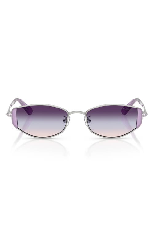 Swarovski 53mm Oval Sunglasses In Purple