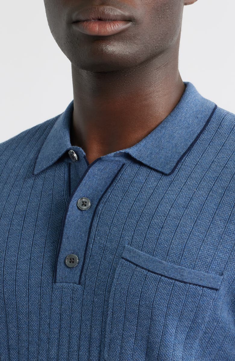 Rails Fenton Cotton Polo, Alternate, color, Blue Melange