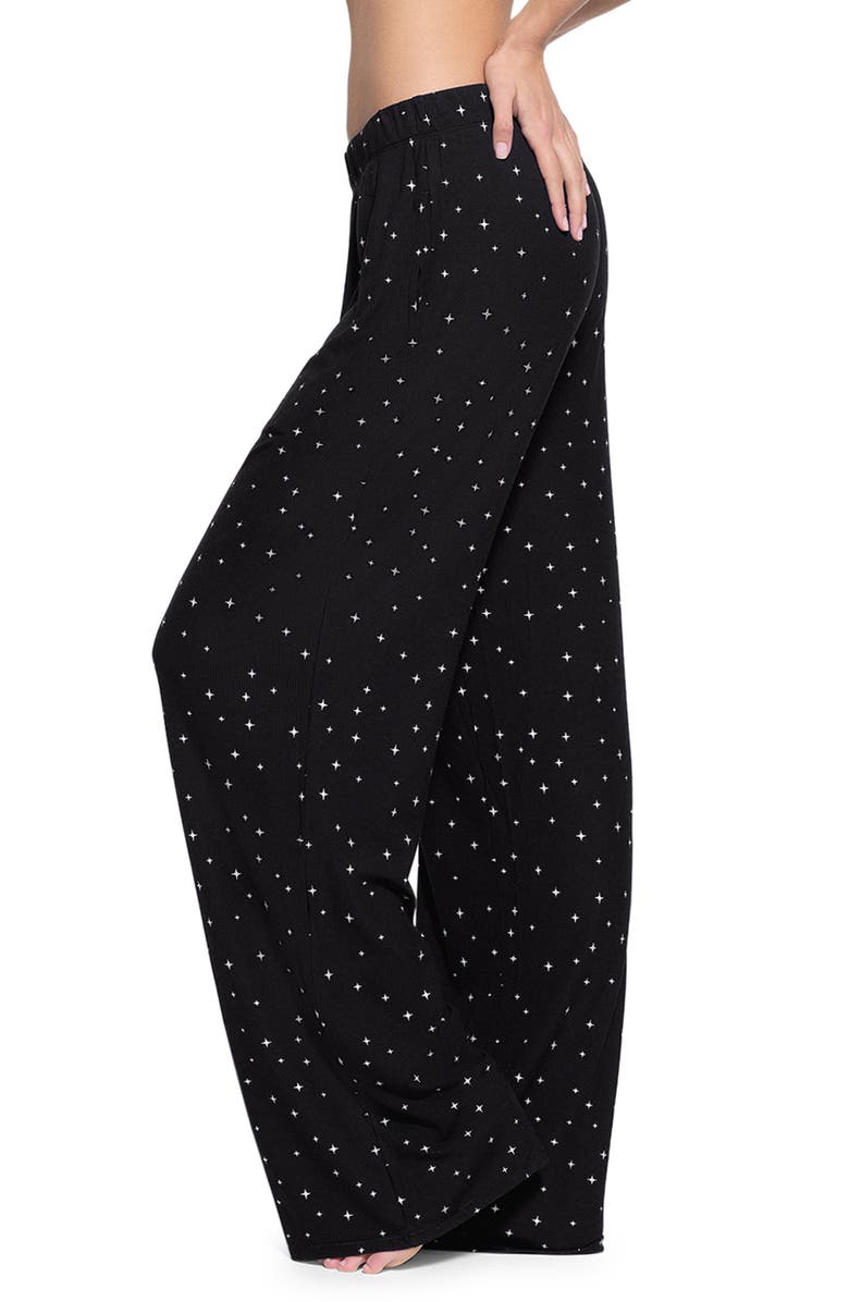 SKIMS Star Print Rib Pajama Pants, Alternate, color, 
