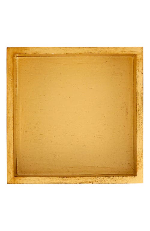 Vietri Florentine Wood Cocktail Napkin Holder In Gold