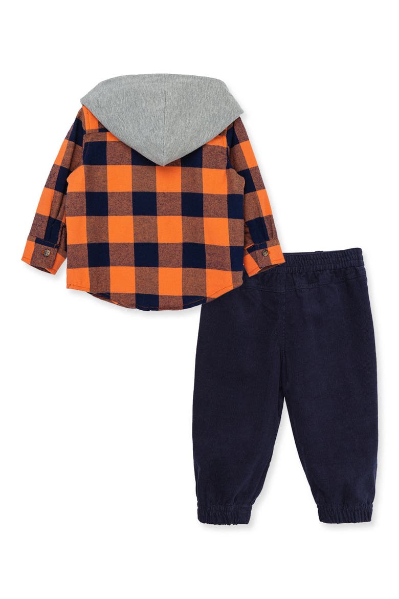 Check Woven Shirt Jacket & Pants Set, Alternate, color, BLUE