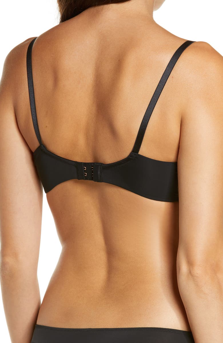 Skarlett Blue Entice Underwire Balconette Bra, Alternate, color, Black / Nylon