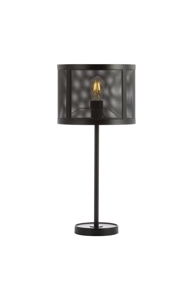 JONATHAN Y Wilcox Minimalist Metal LED Table Lamp, Main, color, Black