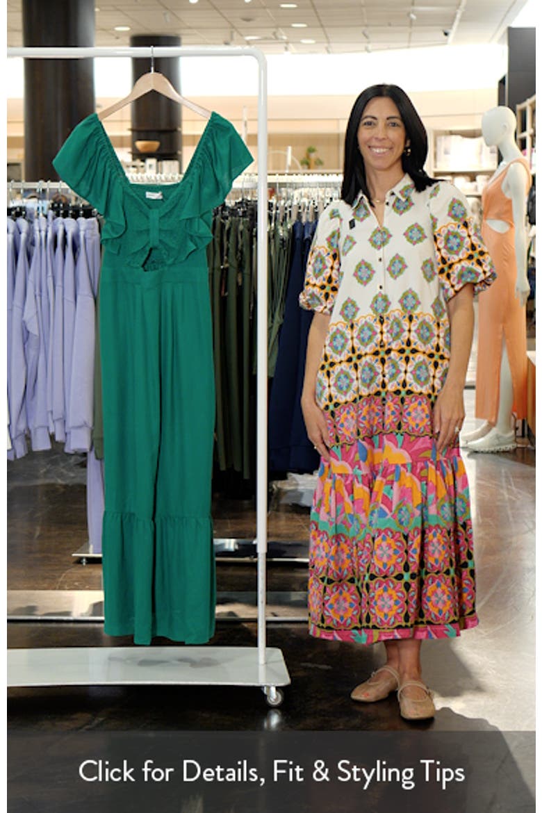 Alora Flutter Sleeve Cutout Maxi Dress video