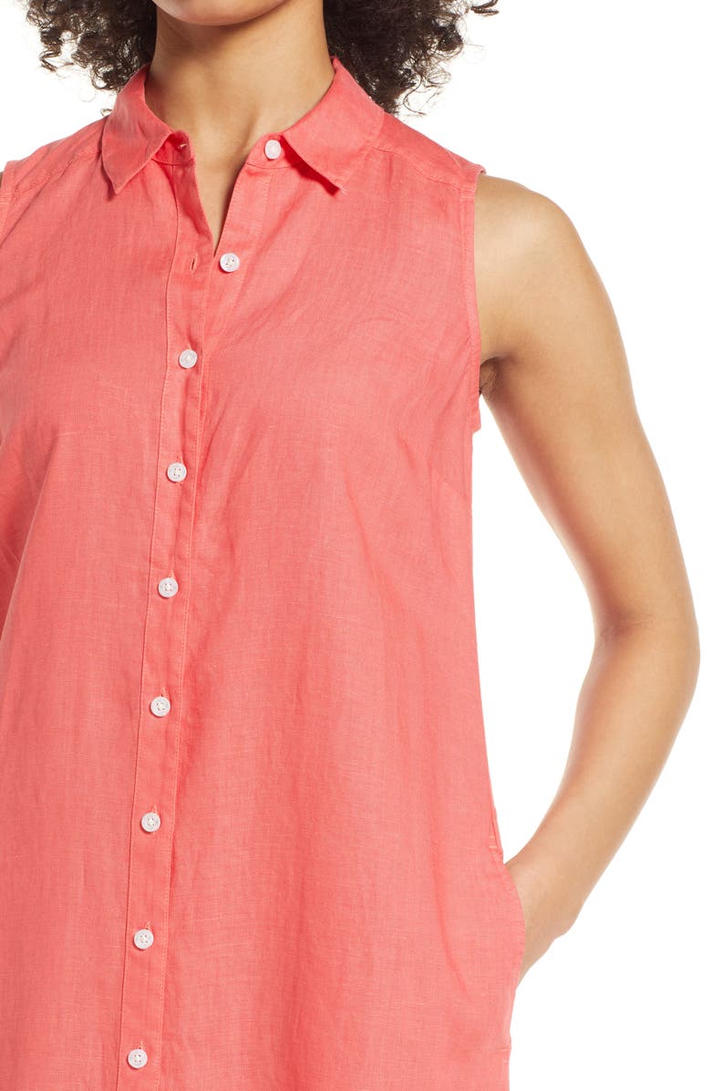 Tommy Bahama Two Palms Linen Shirtdress, Alternate, color, Pomodoro