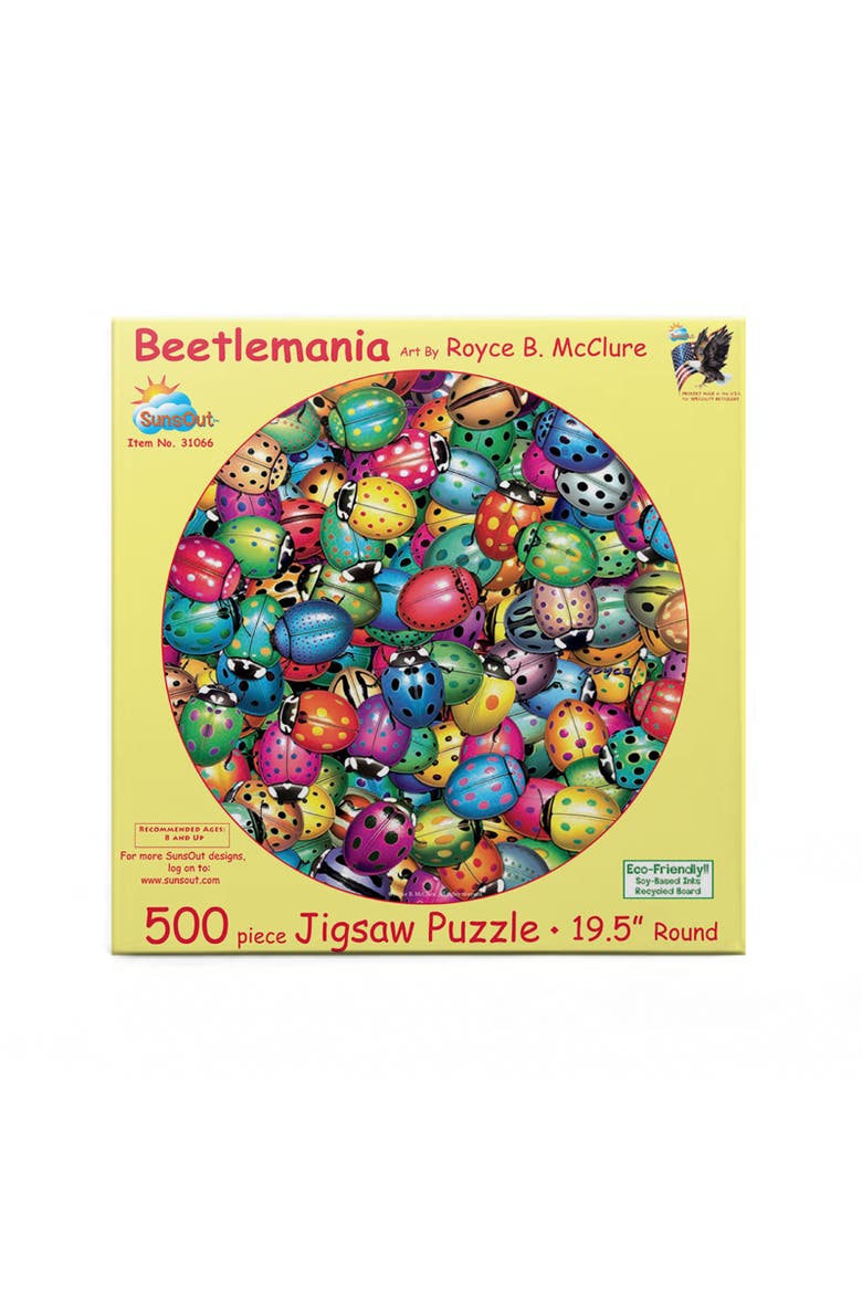 Beetles Round Mania 500 piece Jigsaw Puzzle for Adults, Alternate, color, Multicolor